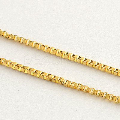 304 Stainless Steel Box Chain Necklaces NJEW-R223-01-1