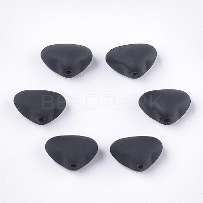 Rubberized Style Acrylic Beads X-MACR-T026-01E-1