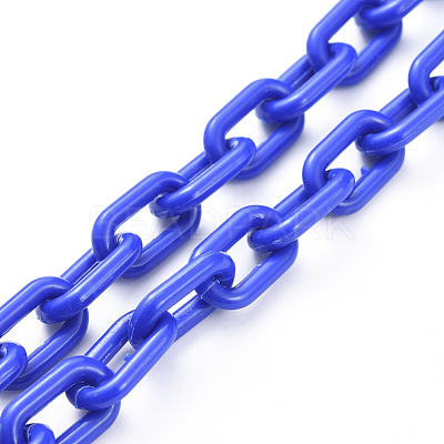 Personalized ABS Plastic Cable Chain Necklaces NJEW-JN02849-06-1