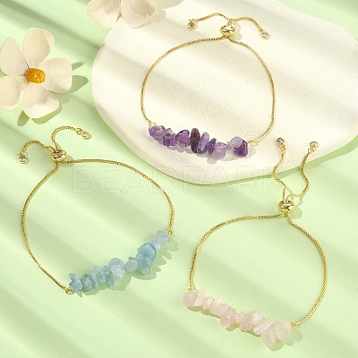 Brass Slider Bracelet BJEW-JB09335-1