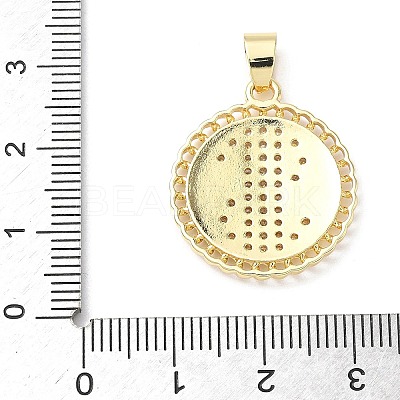 Micro Pave Clear Cubic Zirconia Pendants KK-L253-13G-02-1