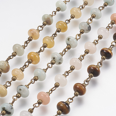 Natural Gemstone Handmade Beaded Chain AJEW-JB00396-1