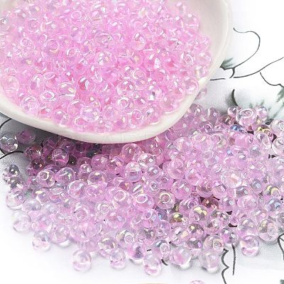 6/0 Inside Colours Fringe Glass Seed Beads SEED-A034-03D-1