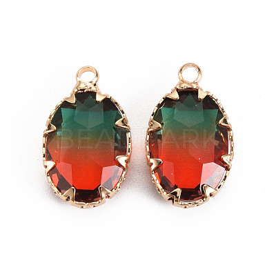 Gradient Color Glass Pendants GLAA-S193-006-B12-1