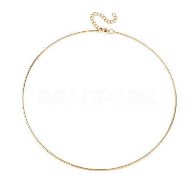 1.5MM 201 Stainless Steel Wire Choker Necklace NJEW-Z098-02G-1