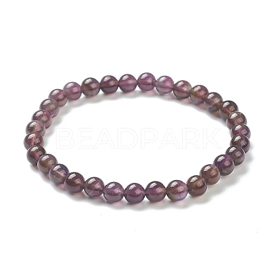 Natural Amethyst Beaded Stretch Bracelets X-BJEW-D446-B-47-1