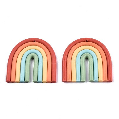 Handmade Polymer Clay Pendants X-CLAY-N010-006-1