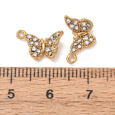 304 Stainless Steel Rhinestone Pendants STAS-L318-20G-06-1