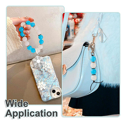 DIY Round Silicone Focal & Flat Round Iron Rhinestone Spacer Beads Jewelry Finding Making Kits DIY-TA0011-85-1