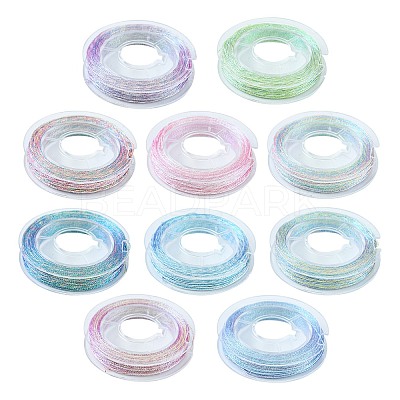 10 Rolls 3-Ply Metallic Polyester Threads MCOR-YW0001-03B-1