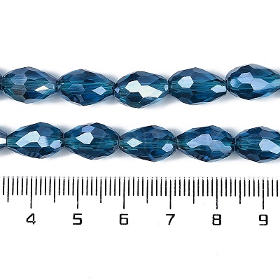 Transparent Electroplate Glass Beads Strands EGLA-N013-T4mm-B25-1
