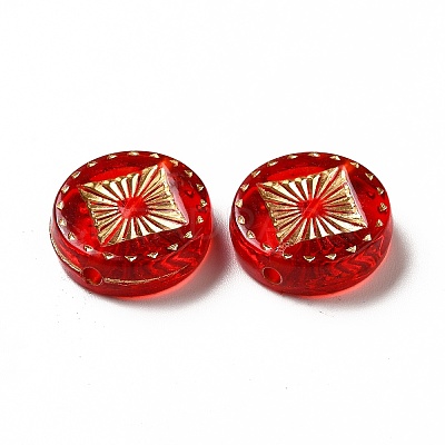 Transparent Plating Acrylic Beads X-OACR-L013-034A-1
