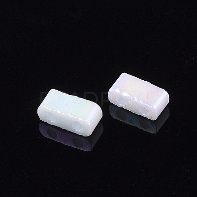 2-Hole Opaque Glass Seed Beads SEED-S023-28B-05-1