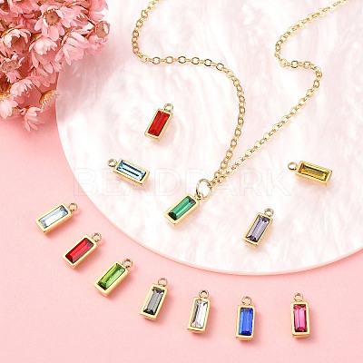 12Pcs 12 Colors Real 14K Gold Plated 304 Stainless Steel Charms STAS-CJ0002-57-1