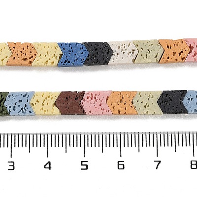 Synthetic Lava Rock Dyed Beads Strands G-H311-03-08-1