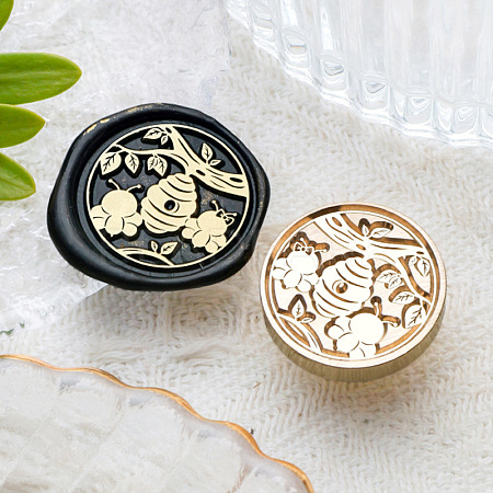 Animal Insect Theme Golden Plated Wax Seal Brass Stamp Head STAM-K001-03G-06-1