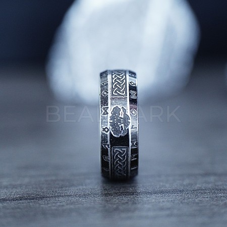 Viking Style Retro 304 Stainless Steel Finger Rings FS-WG40F7A-10-1