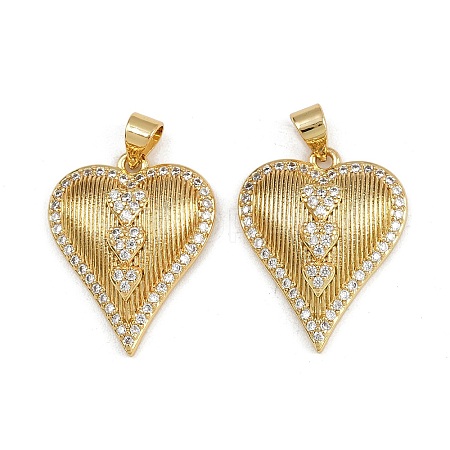 Brass Micro Pave Cubic Zirconia Pendants ZIRC-I367-07G-02-1