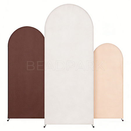 3Pcs 3 Colors Cloth Arch Background Cover for Wedding Party Decor AJEW-DC0004-02-1