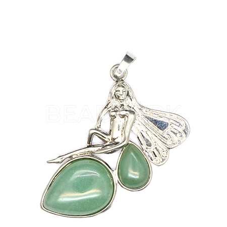 Natural Green Aventurine Pendants PW-WG23DAF-08-1