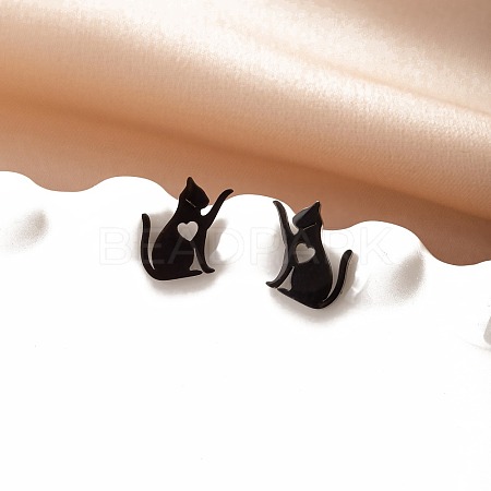 Stainless Steel Small Animal Stud Earrings for Women PW-WG5B49B-36-1