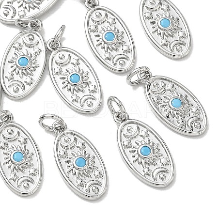 SHEGRACE Brass Micro Pave Cubic Zirconia Pendants XGRQ4G259-550P-1