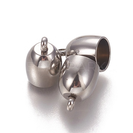 Tarnish Resistant 201 Stainless Steel Cord Ends STAS-L226-017F-P-1