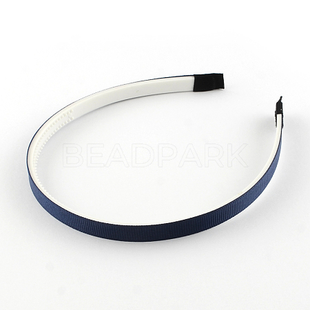 Plain Headwear Hair Accessories Plastic Hair Band Findings OHAR-S187-01-1