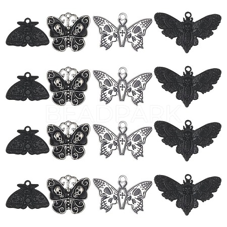 24Pcs 4 Style Alloy Enamel Pendants FIND-SC0005-08-1