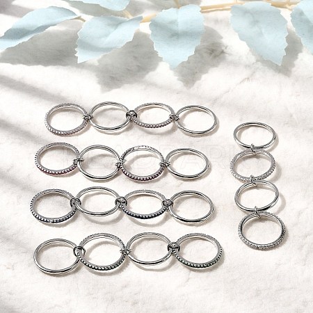 Brass Micro Pave Cubic Zirconia Finger Rings RJEW-P166-12P-1