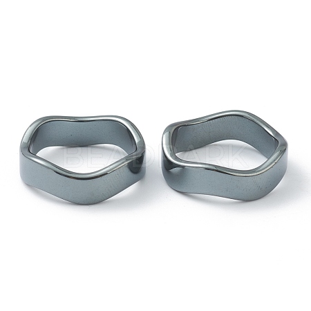 Non-magnetic Synthetic Hematite Finger Rings RJEW-H544-03A-1