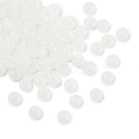 Imitation Jade Glass Seed Beads SEED-Q038-01C-1