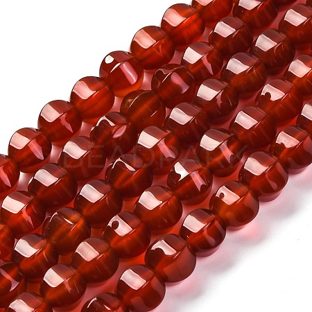 Dyed & Heated Natural Carnelian Beads Strands G-G177-I01-01-1