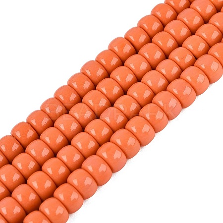 Opaque Glass Beads Strands GLAA-NH0002-B01-C05-1