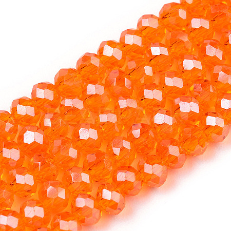 Electroplate Glass Beads Strands EGLA-A034-T2mm-A23-1