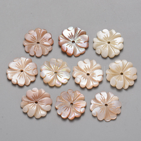 Natural Pink Shell Beads SSHEL-R044-01-1
