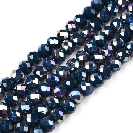 Electroplate Glass Beads Strands EGLA-A04-P6mm-B16-1
