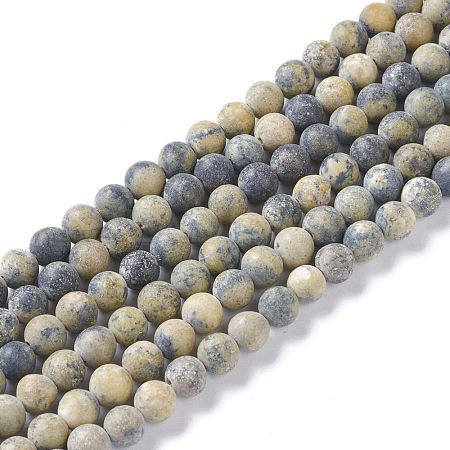 Natural Yellow Turquoise(Jasper) Beads Strands X-G-H245-02B-1