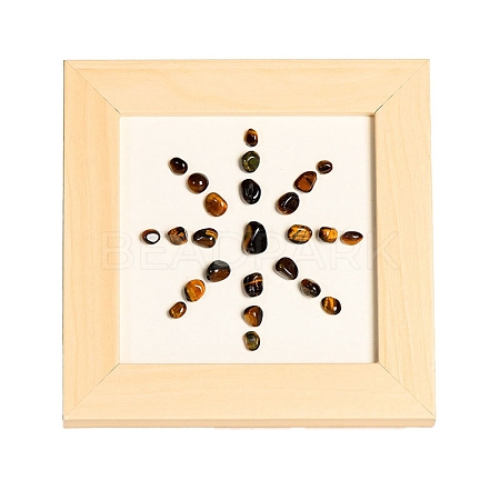 Natural Tiger Eye and Wooden Picture Frame PW-WG8662C-03-1