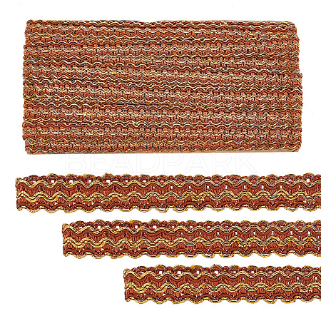Filigree Corrugated Lace Ribbon OCOR-WH0080-10B-1