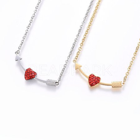 304 Stainless Steel Pendant Necklaces NJEW-O104-02-1