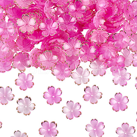 180Pcs Acrylic Bead Caps OACR-PA0001-37A-1