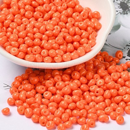 6/0 Opaque Baking Paint Glass Seed Beads SEED-M012-02A-05-1