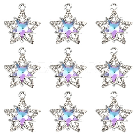 10Pcs Glass Pendants GLAA-YW0004-64A-06-1