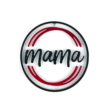 DIY Mother's Day Theme Flat Round Pendant Silicone Molds SIMO-H010-02I-1