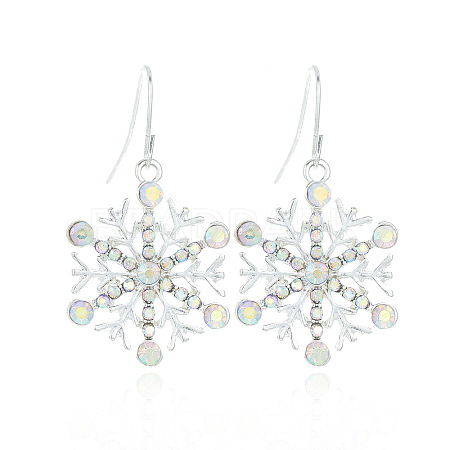 Snowflake Alloy Dangle Earrings FS-WGD9918-07-1