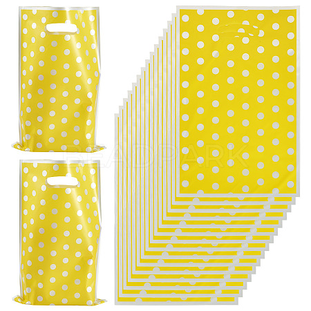 Polka Dot PET Plastic Packing Bags with Die Cut Hole Handle ABAG-TADJ0002-001C-1