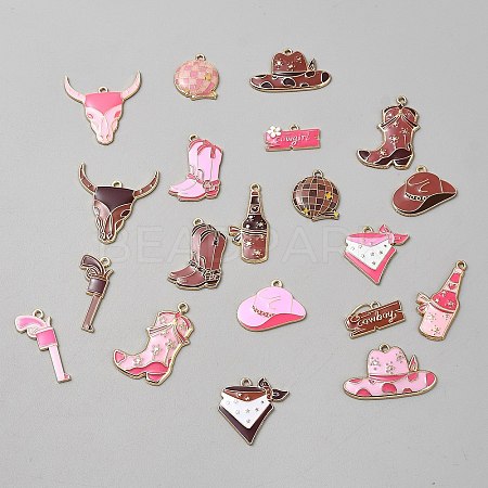 Alloy Enamel Pendants FIND-WH0816-126G-1