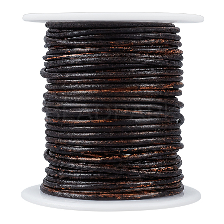 20M Round Cowhide Leather Cord WL-WH0015-01B-03-1