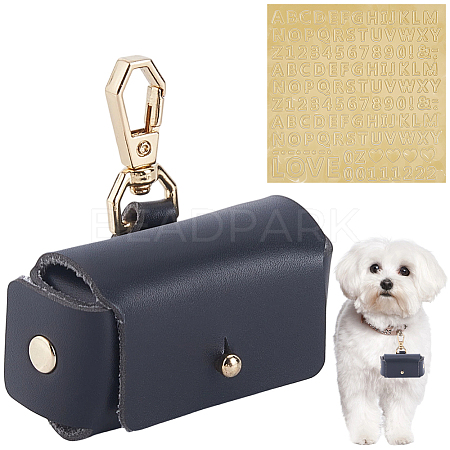 1Pc Imitation Leather Ring Storage Bags for Pet Dog Collar ABAG-CL0001-36C-1